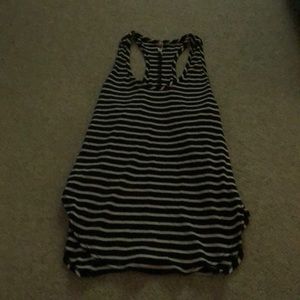 Black and white striped tank top